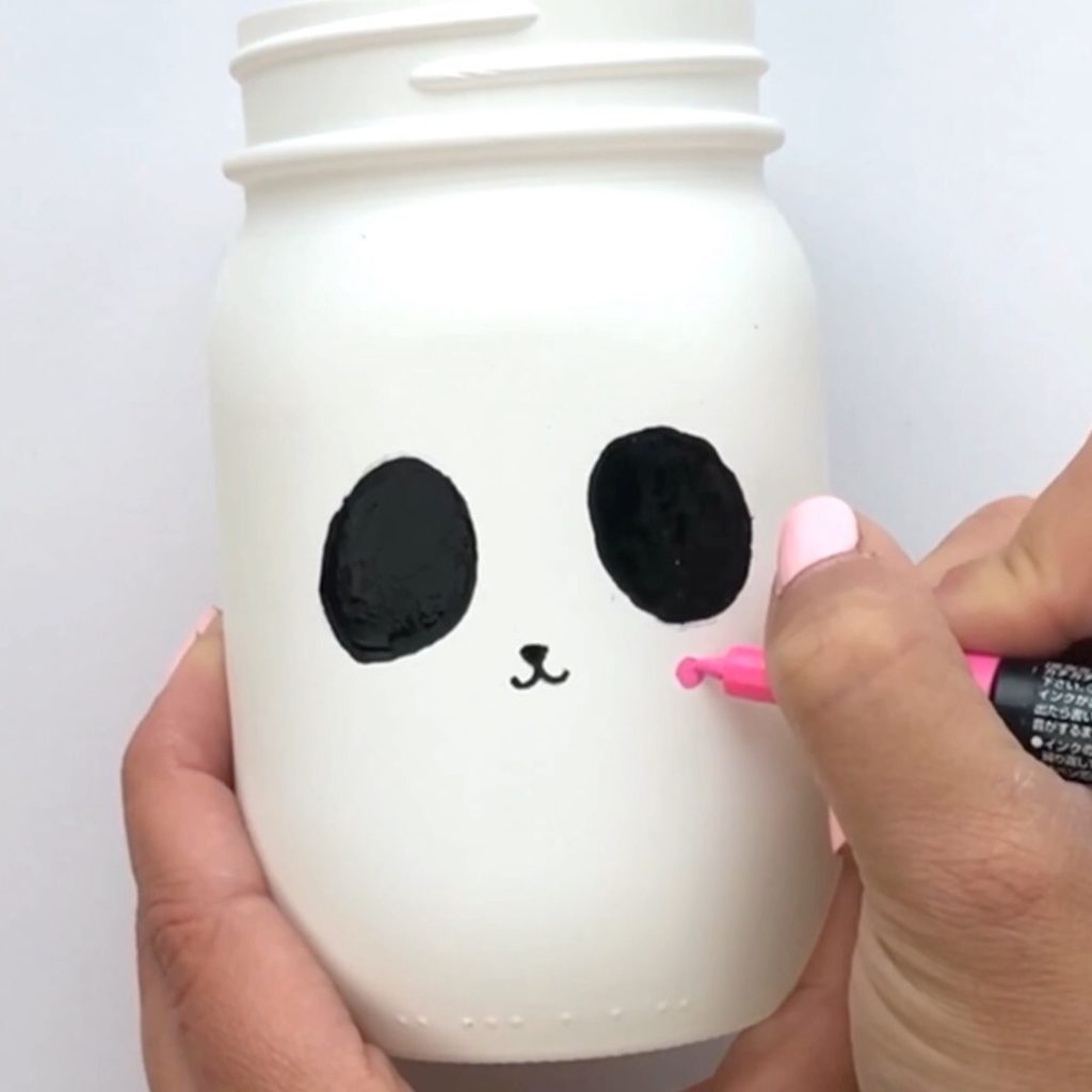 Panda Unicorn Mason Jar Craft