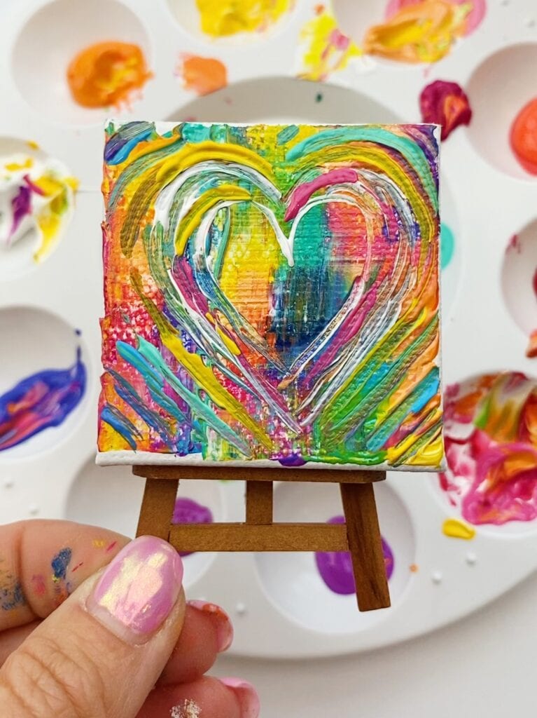 Abstract Heart Art Project