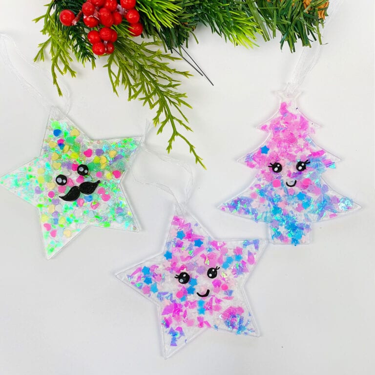 Easy Glitter Ornaments Christmas Craft