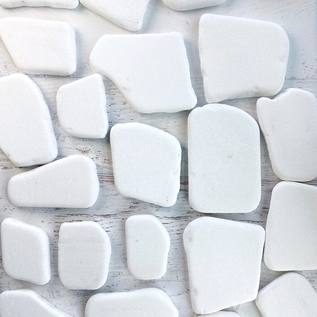 White santorini stones for painted rocks