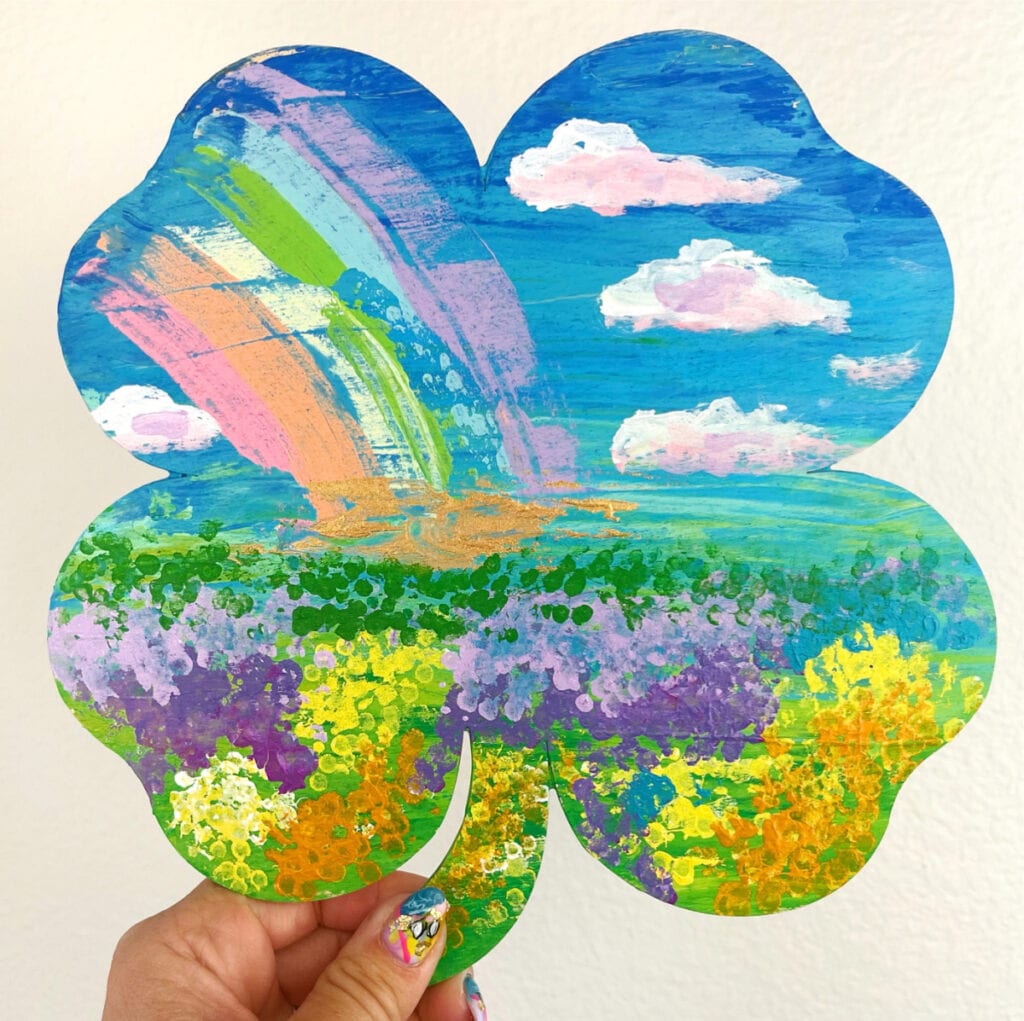 Shamrock Art Project - St. Patrick's day art idea