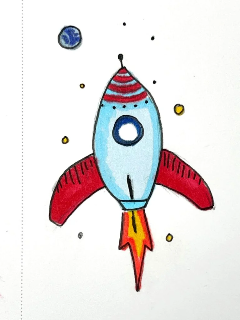 rocketship drawing