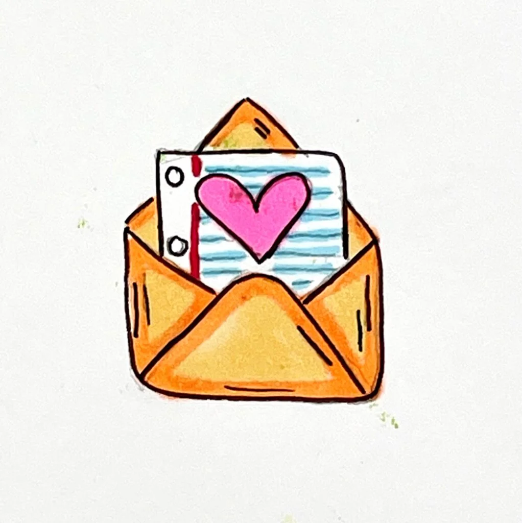 love letter drawing