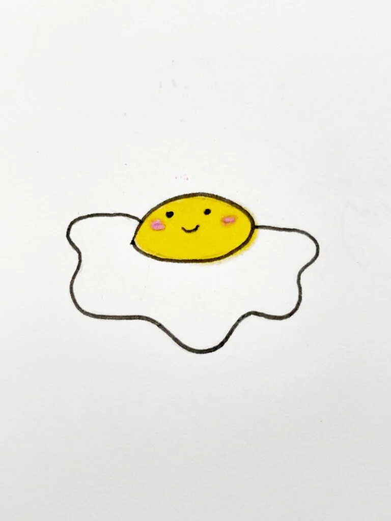 fried egg drawing