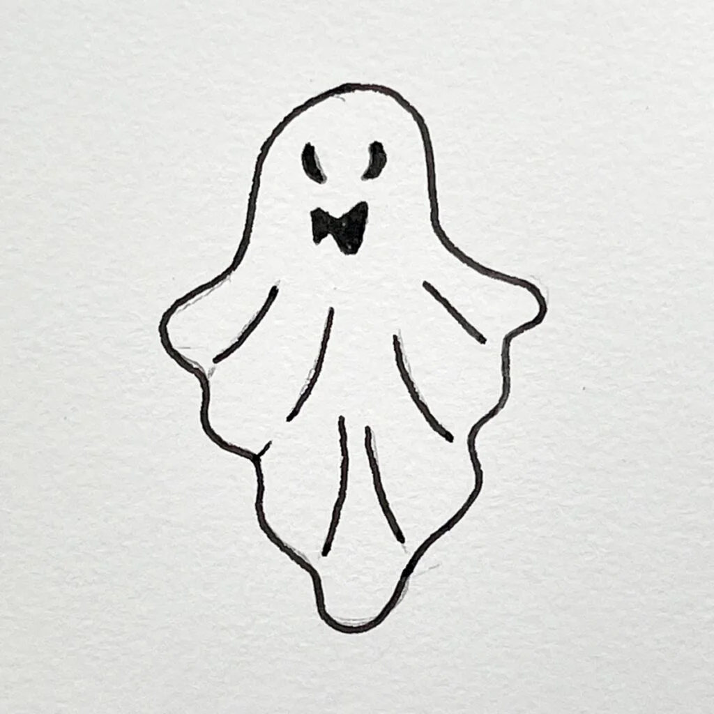 scary ghost drawing