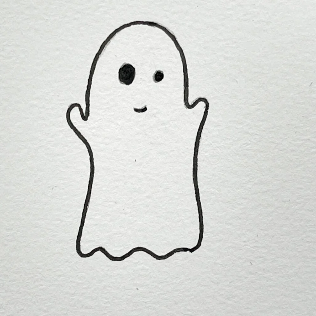 easy ghost drawing