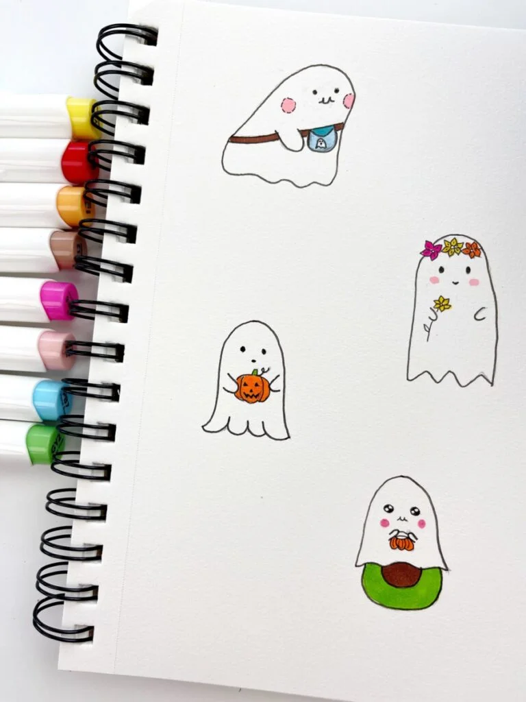 sketchpad with ghost drawings