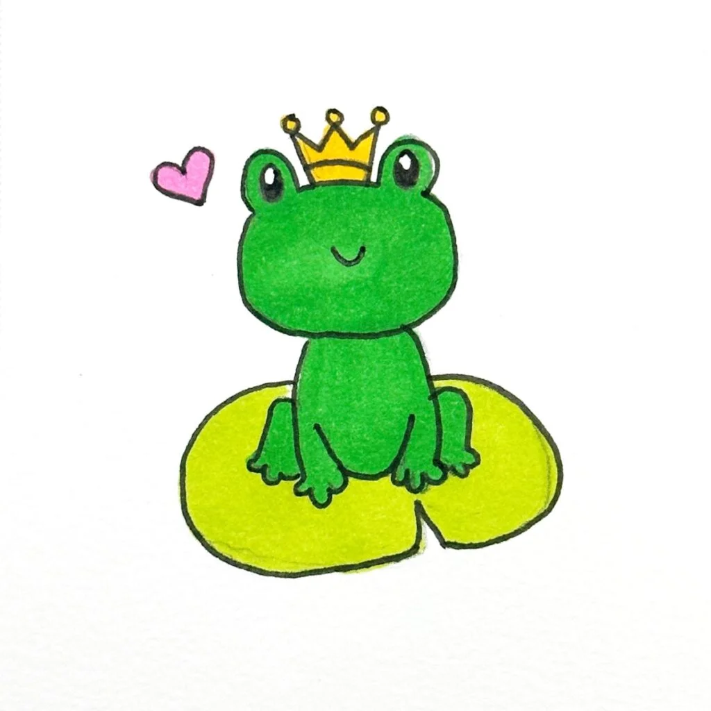 frog prince drawing