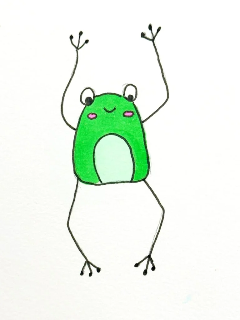 jumping frog drawing