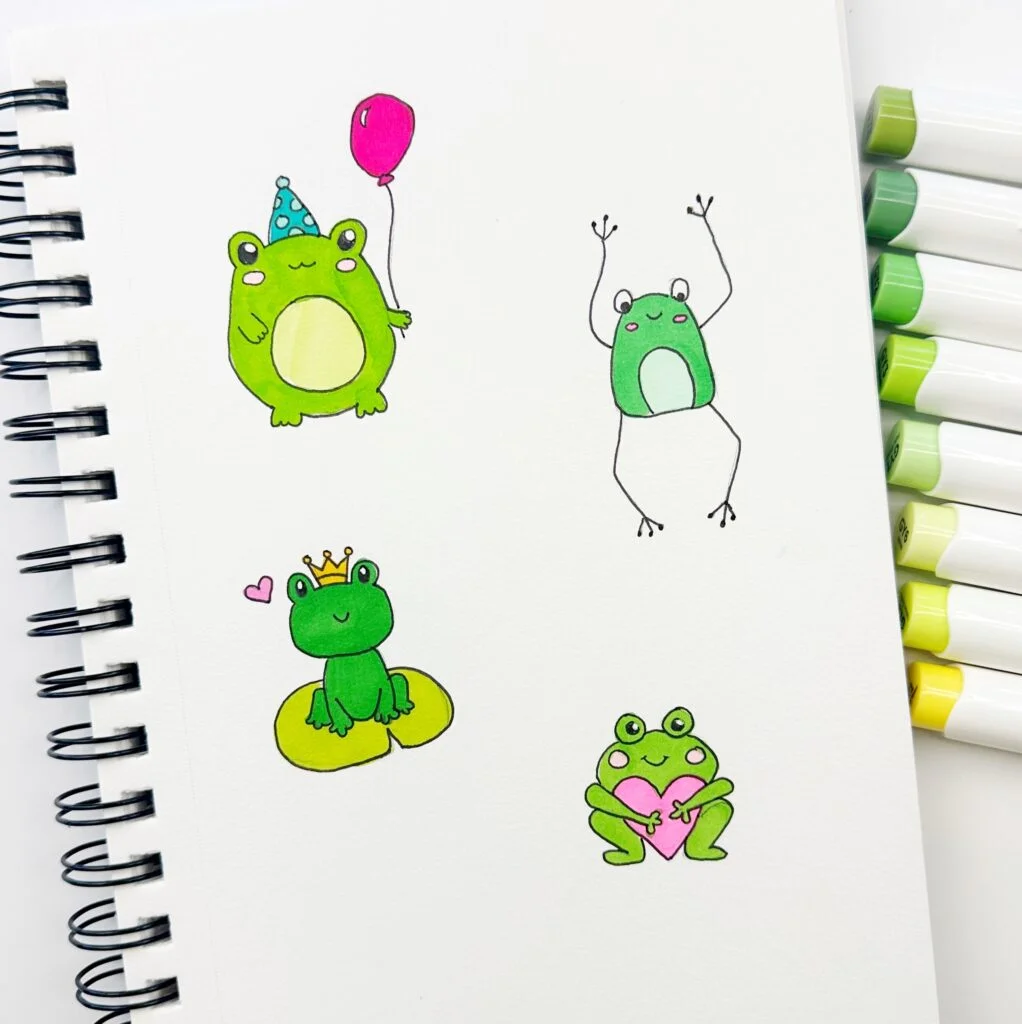 frog drawing ideas