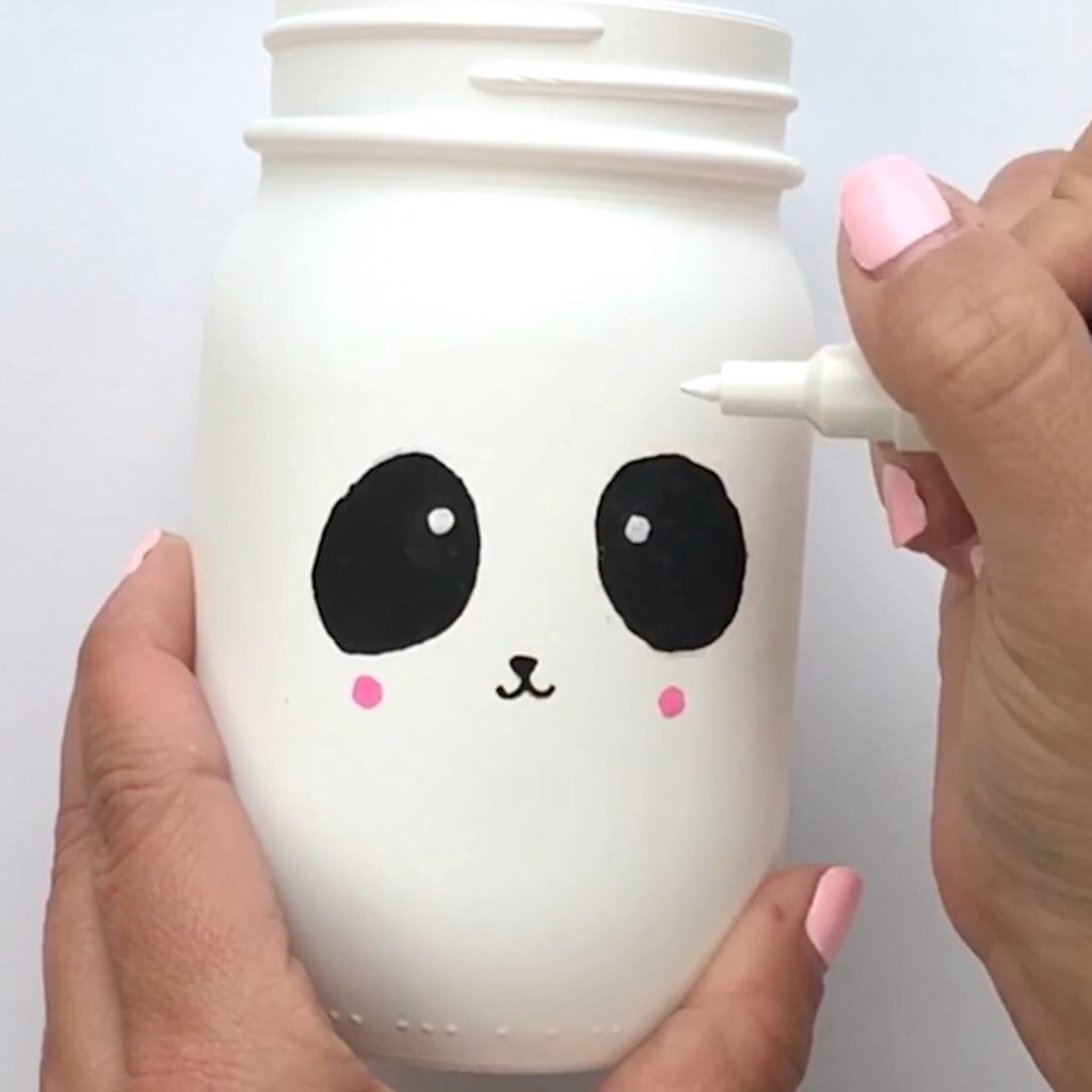 Panda Unicorn Mason Jar Craft