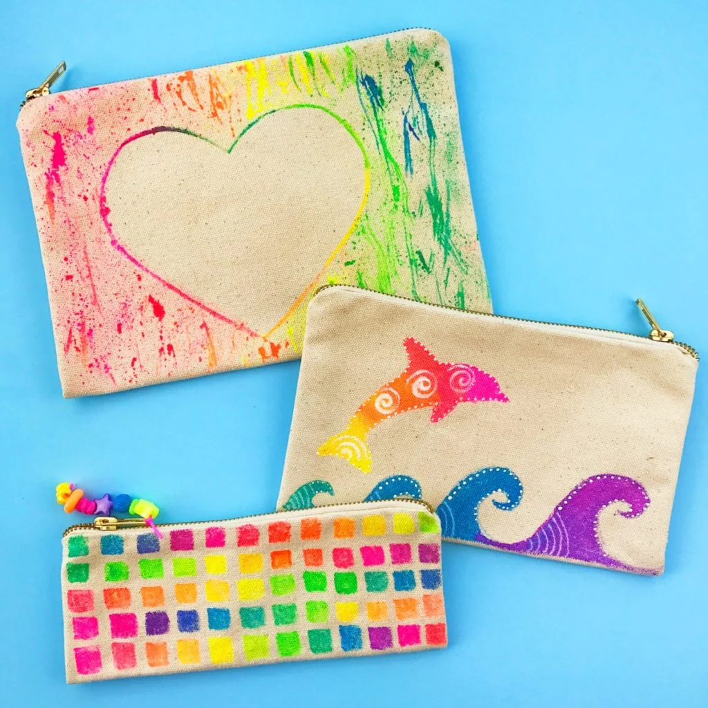 DIY Pen & Pencil Pouches Canvas Bags