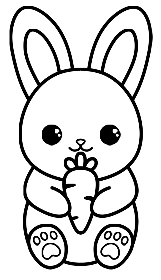 Bunny's body is added to the drawing