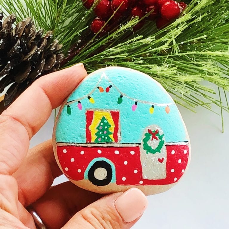 Camper Painted Rock Tutorial