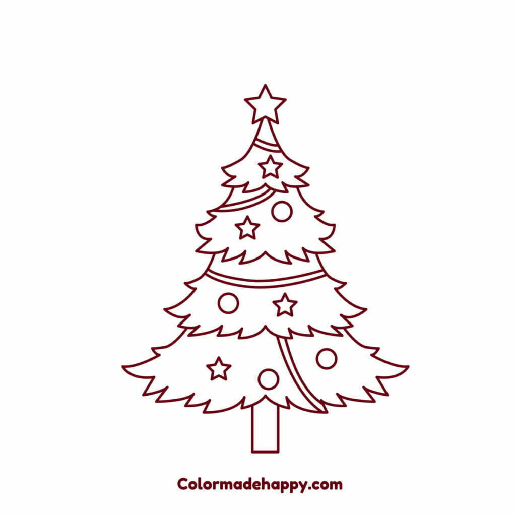 Christmas tree drawing