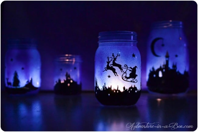 Homemade Christmas silhouettes 