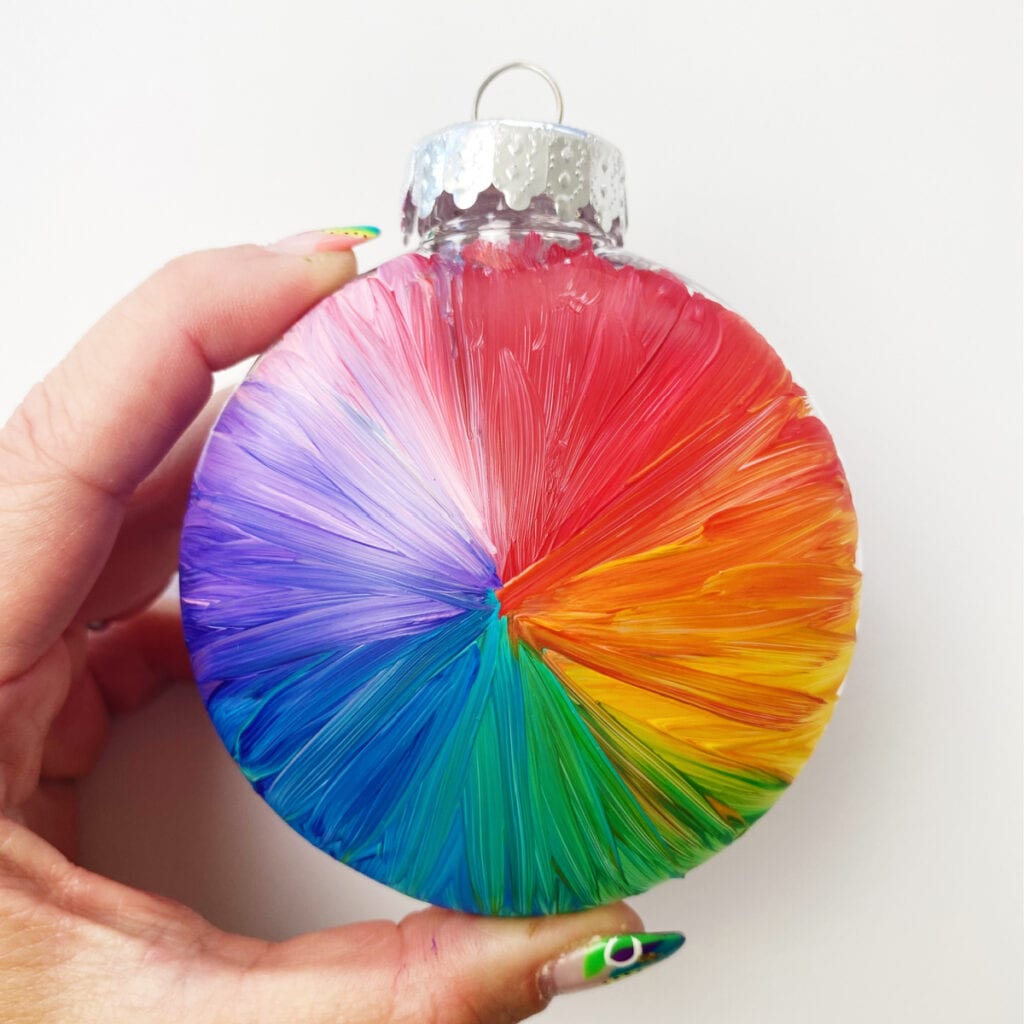 Easy DIY painted Christmas Ornament idea