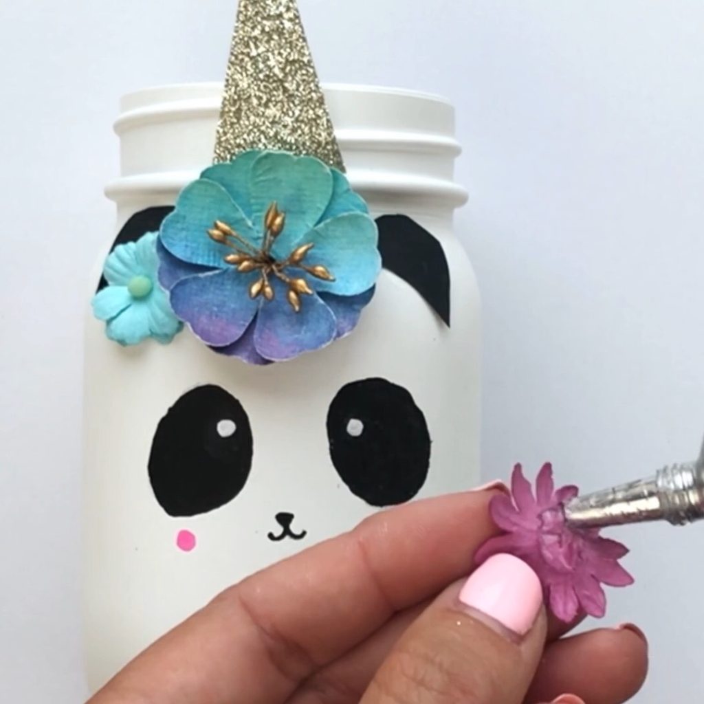 Panda Unicorn Mason Jar Craft