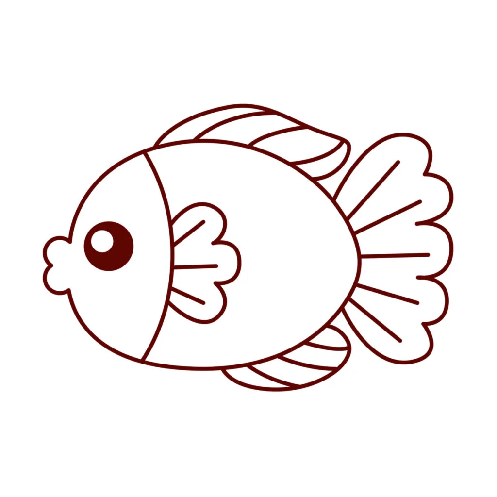 Step seven draw a fish