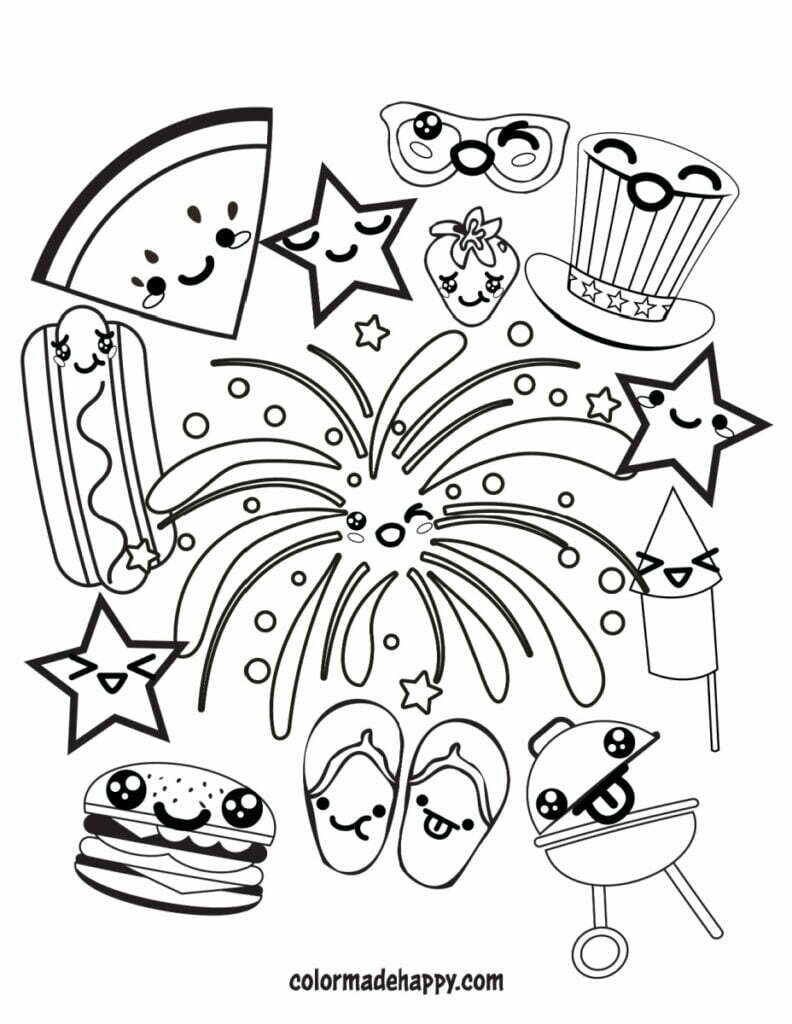 Fourth of July Coloring Page