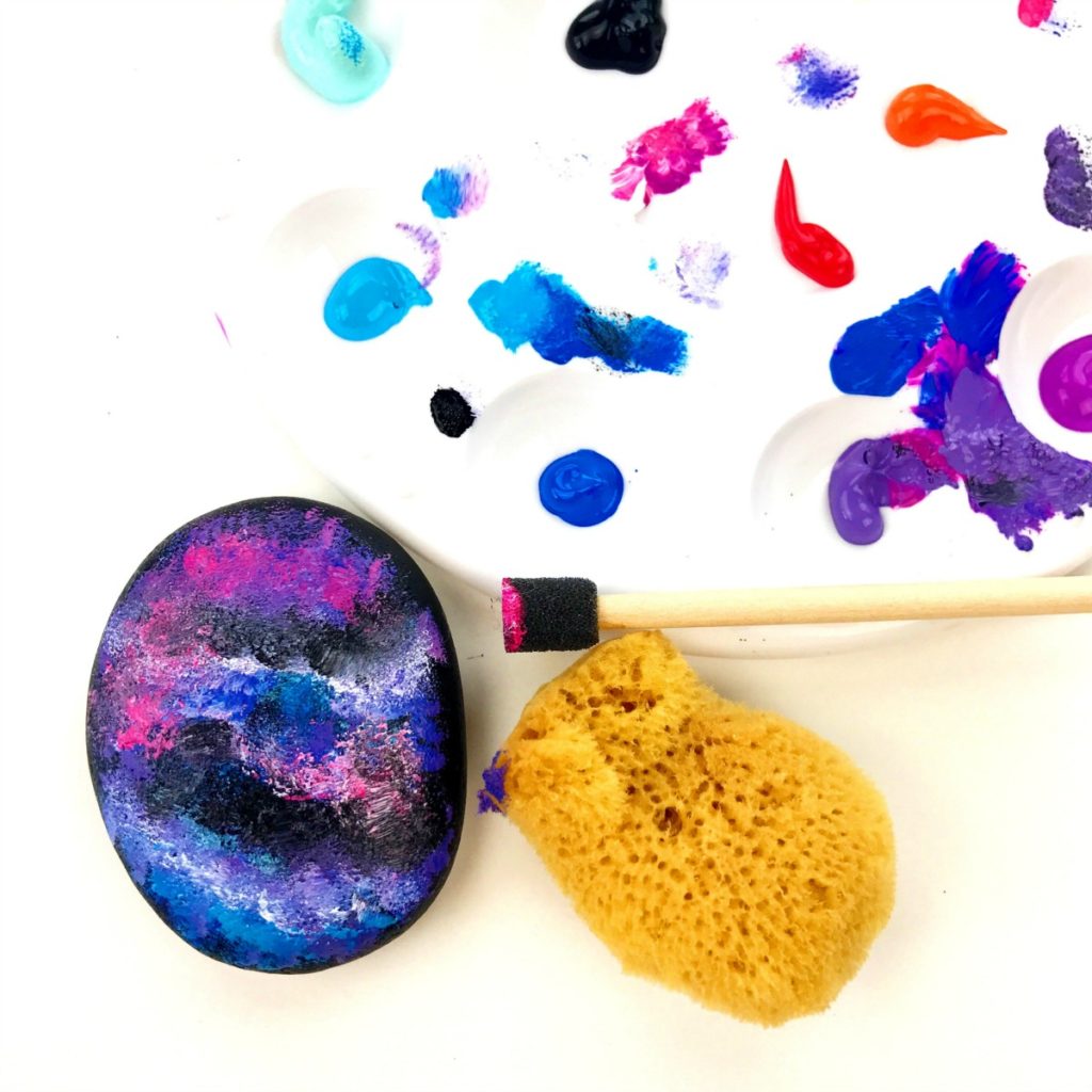 How to make galaxy painted rocks