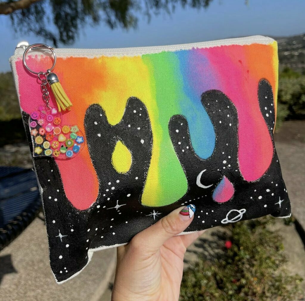 Galaxy Painted Pencil Pouch