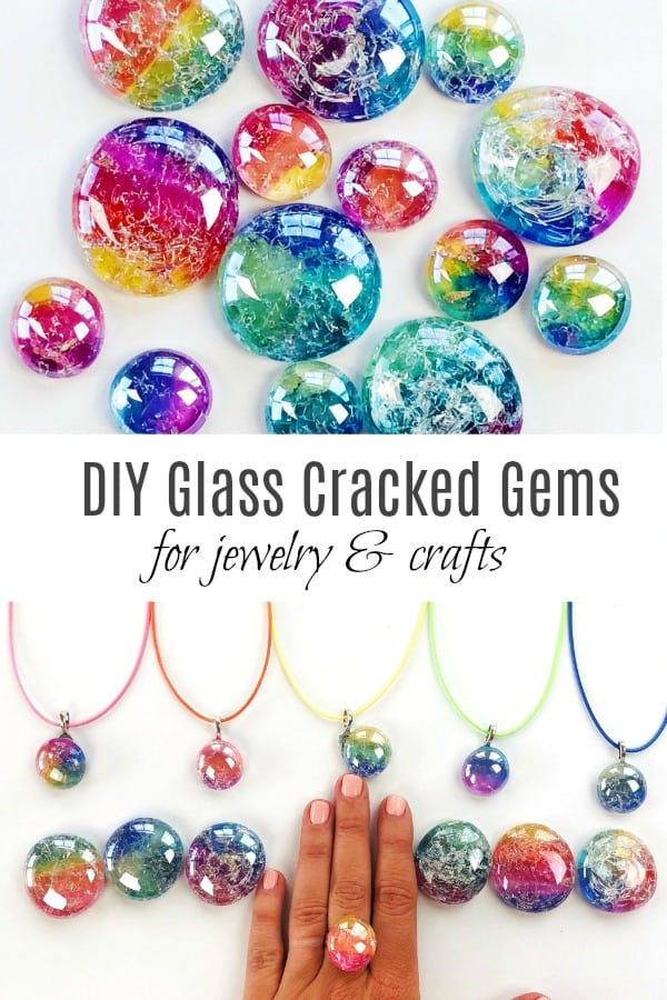 DIY Cracked Glass Gems and Stones for Jewelry and Crafting