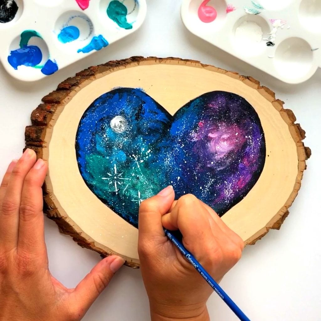 Handmade Father's Day Gift Galaxy Painting Art