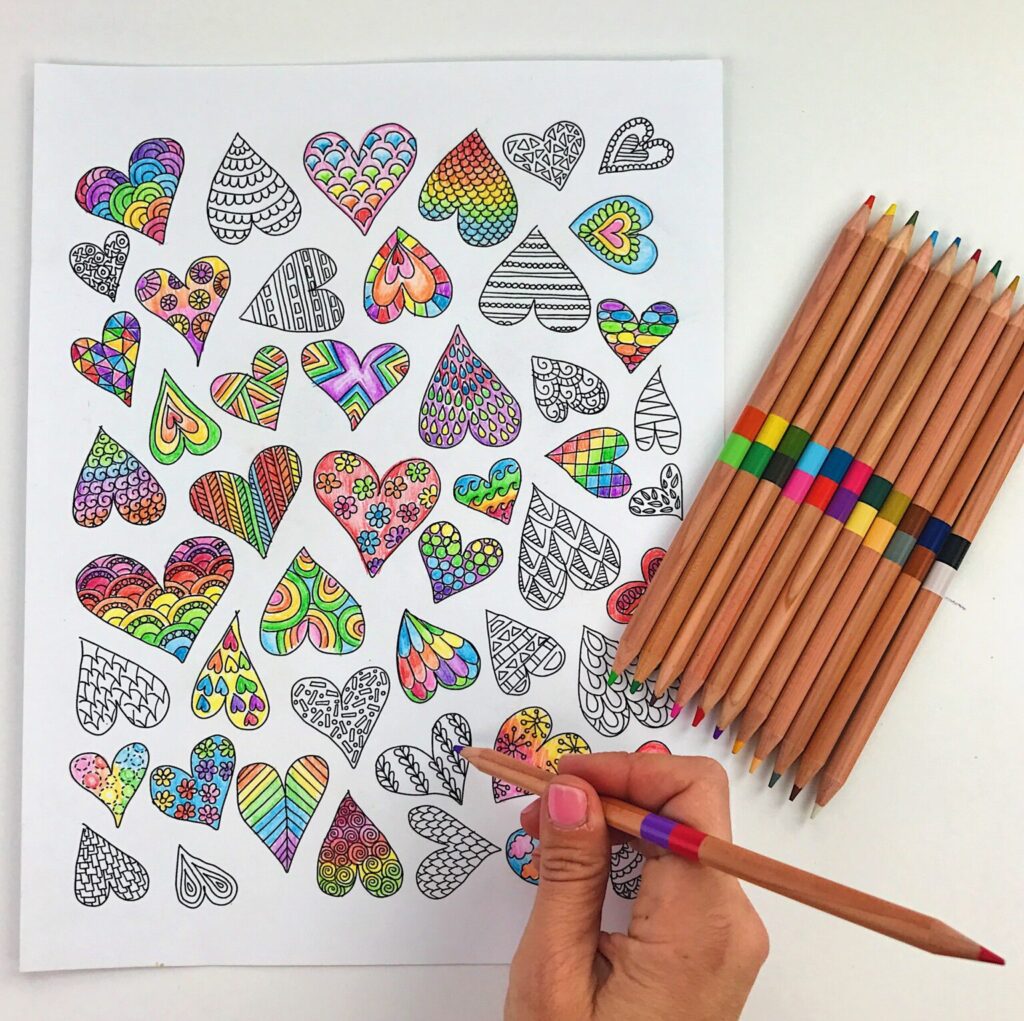 Heart coloring page