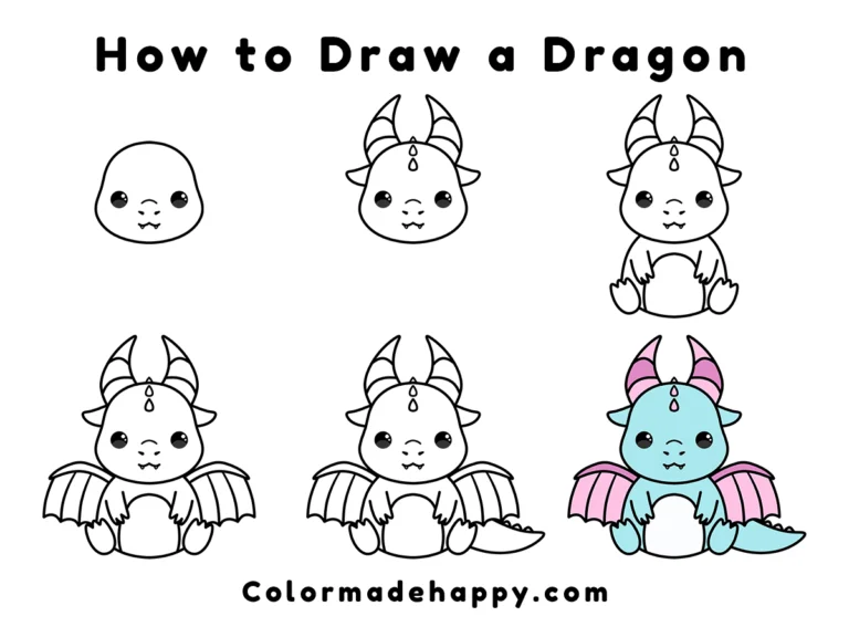 How to draw a dragon step by step drawing tutorial
