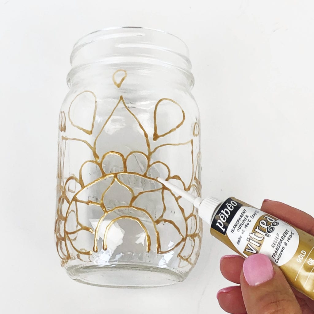 How to Paint Stained Glass Jars and Vases