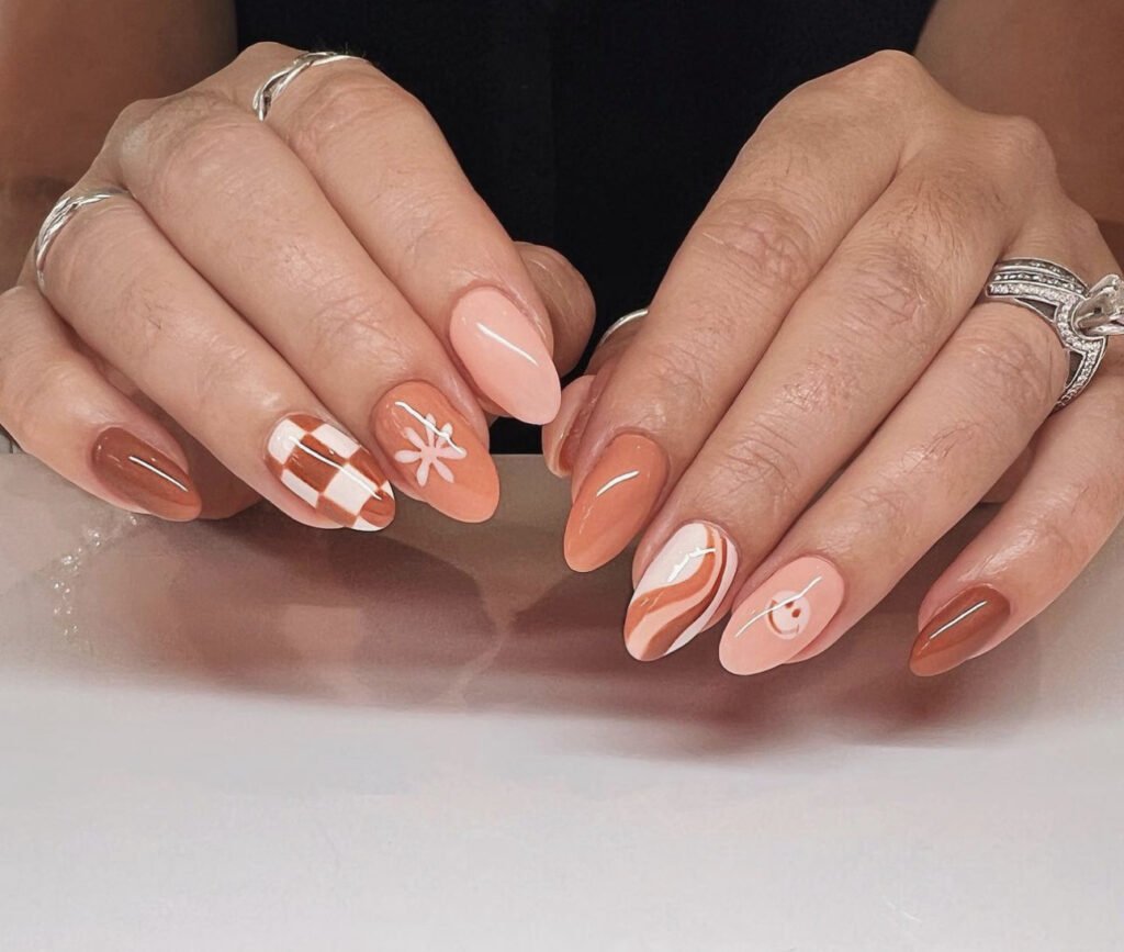 Cute Thanksgiving Vibes Nail Art