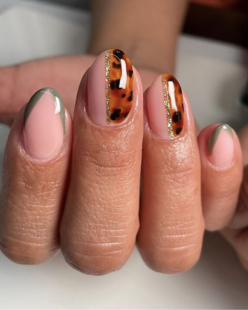 Tortoiseshell Gel Nails