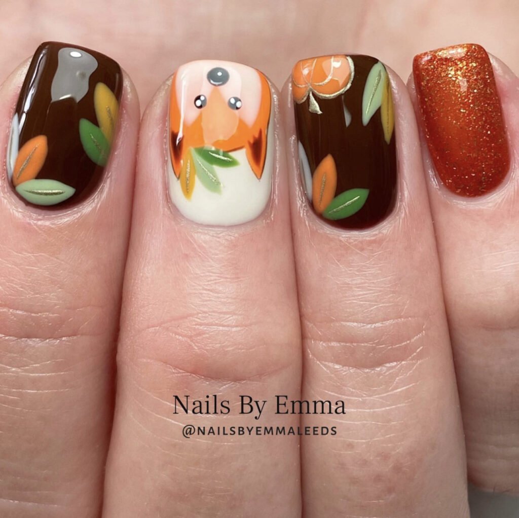 Thanksgiving Inspired Fall Nails