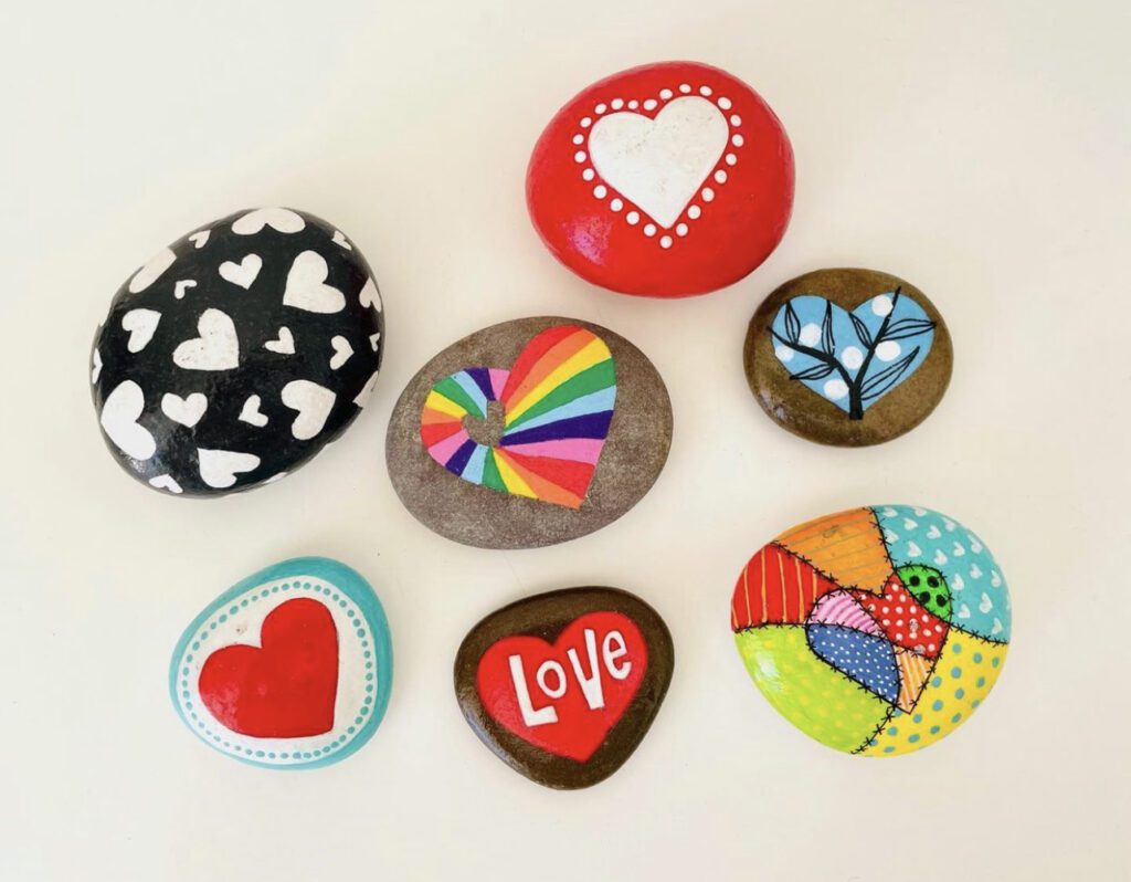 Valentine's Day Painted Rocks