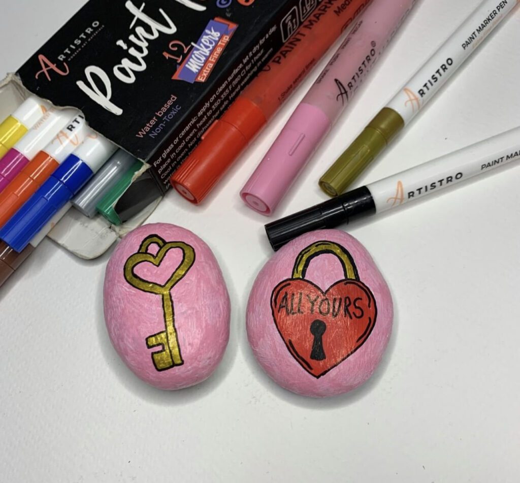 Valentine's Day Painted Rocks