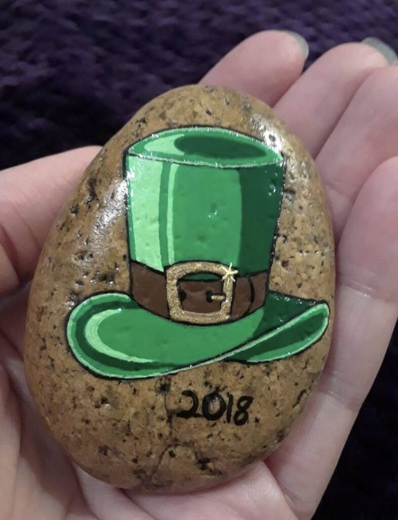 Leprechaun Hat Painted rock