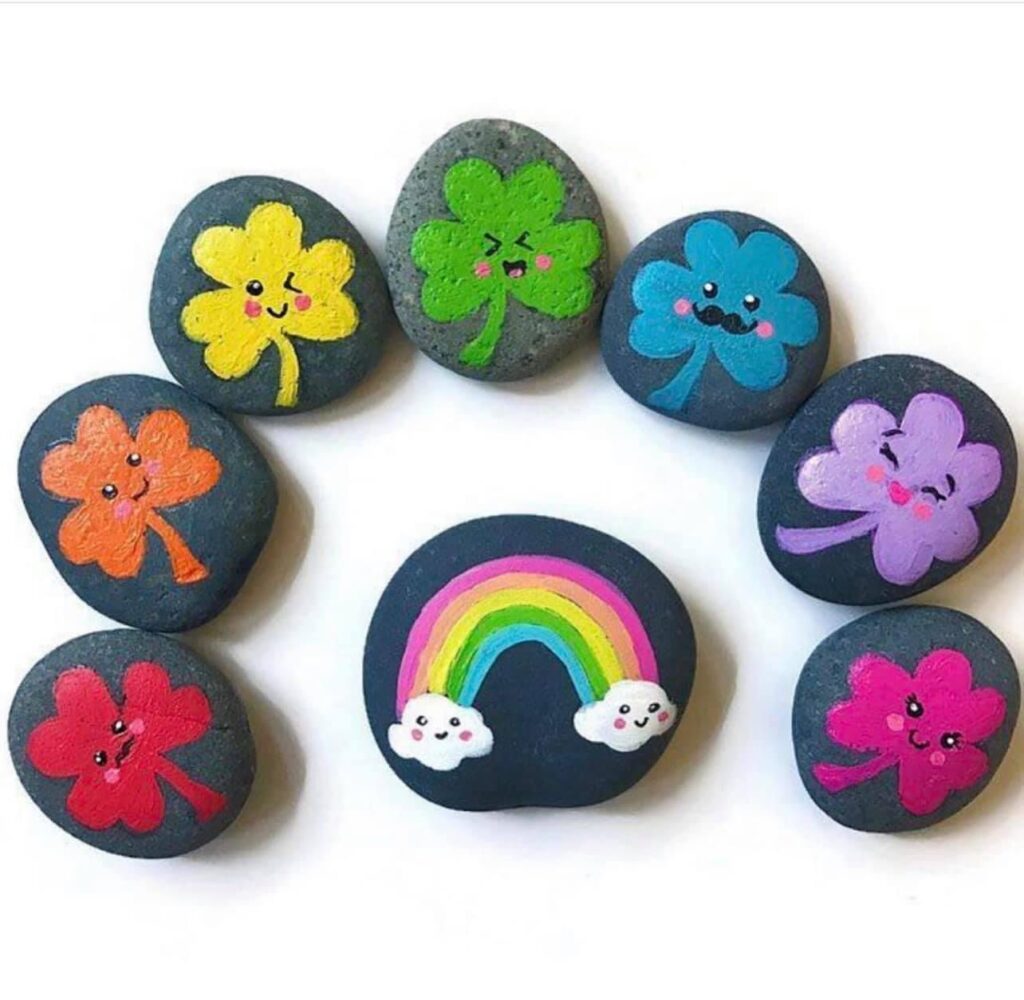 Shamrock Painted Rocks