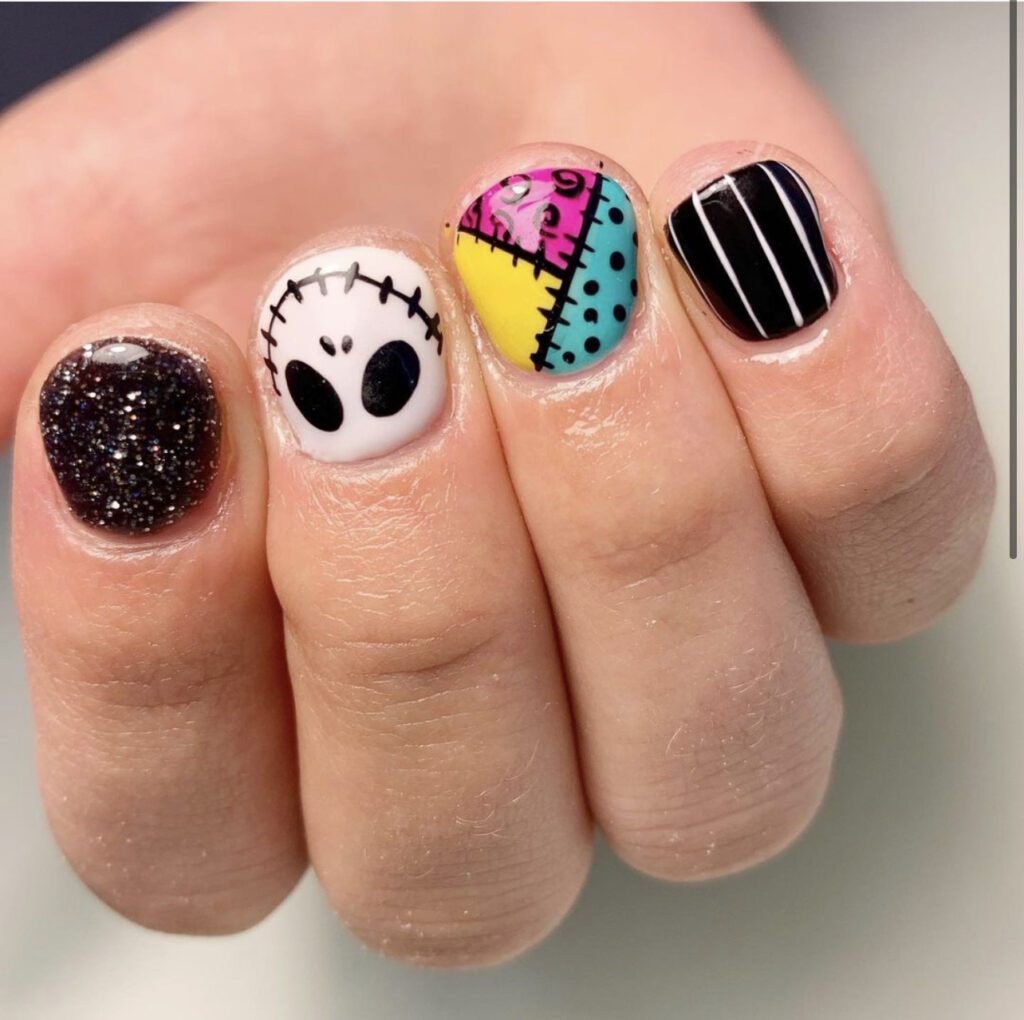 Nightmare Before Christmas Nail Art