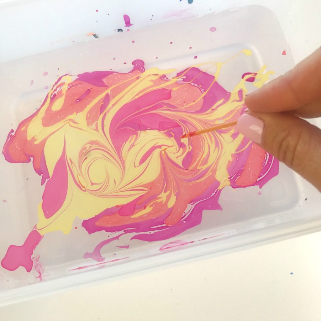 Creating a marbled effect with nail polish