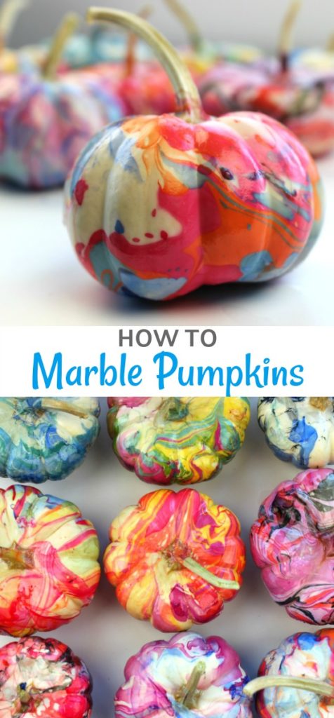 How to marble a pumpkin using nail polish