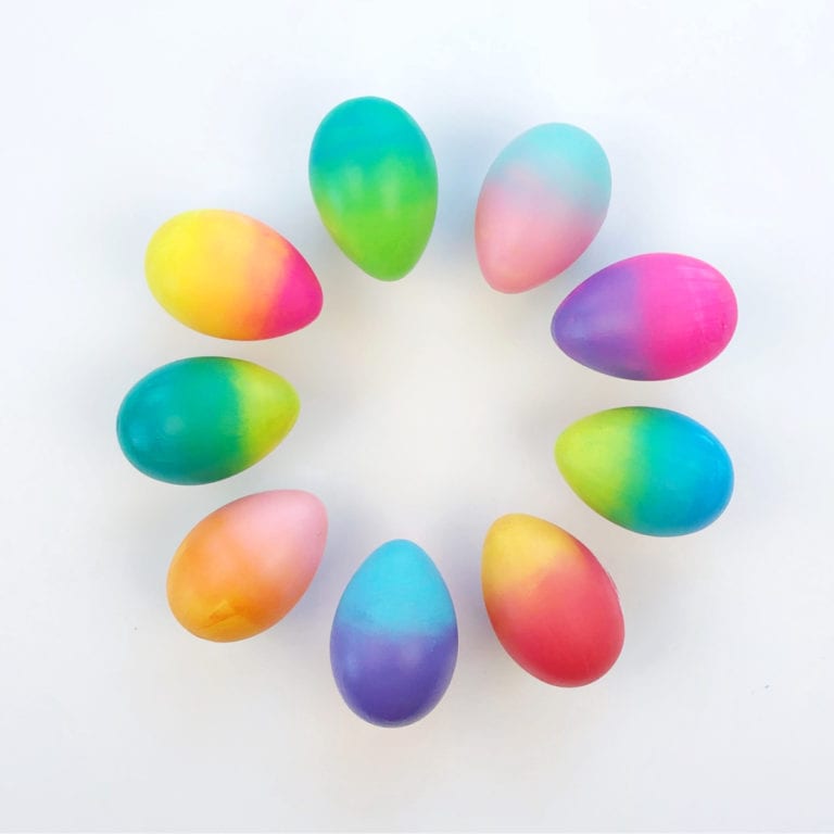 Painted Gradient Easter Eggs