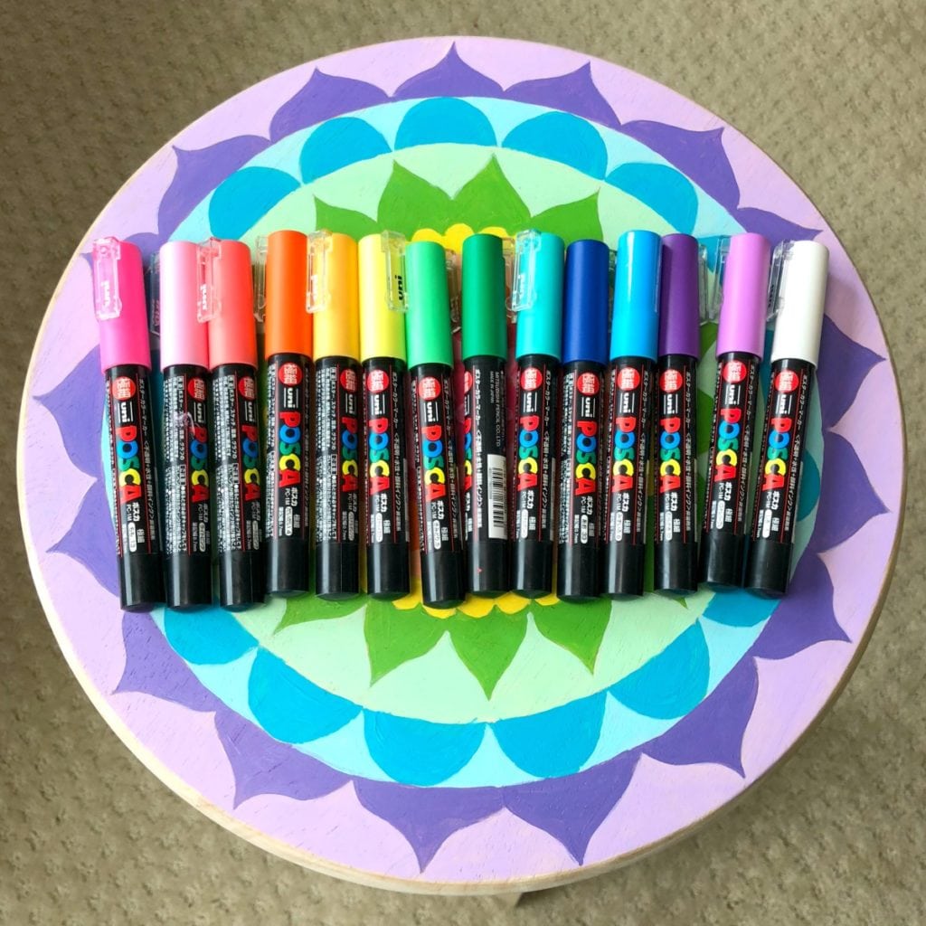 Painted Mandala Stool