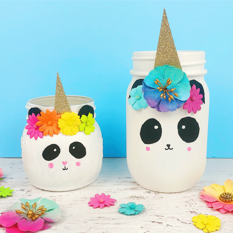 Pandacorn Unicorn Mason Jar Craft