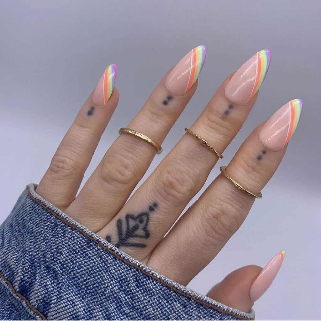 Pastel Rainbow Tips