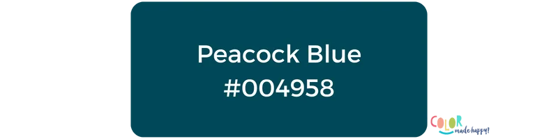 Peacock Blue color