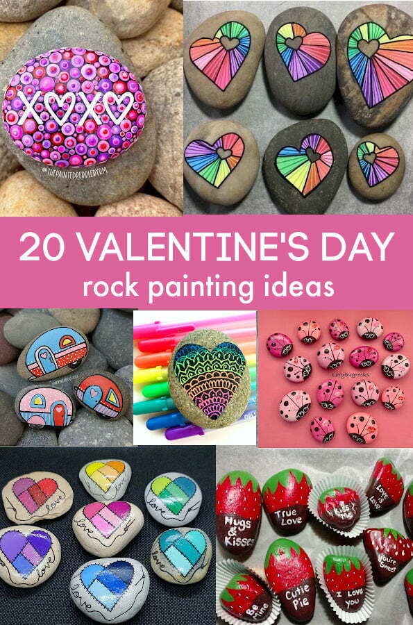 20 Valentine’s Day Rock Painting Ideas