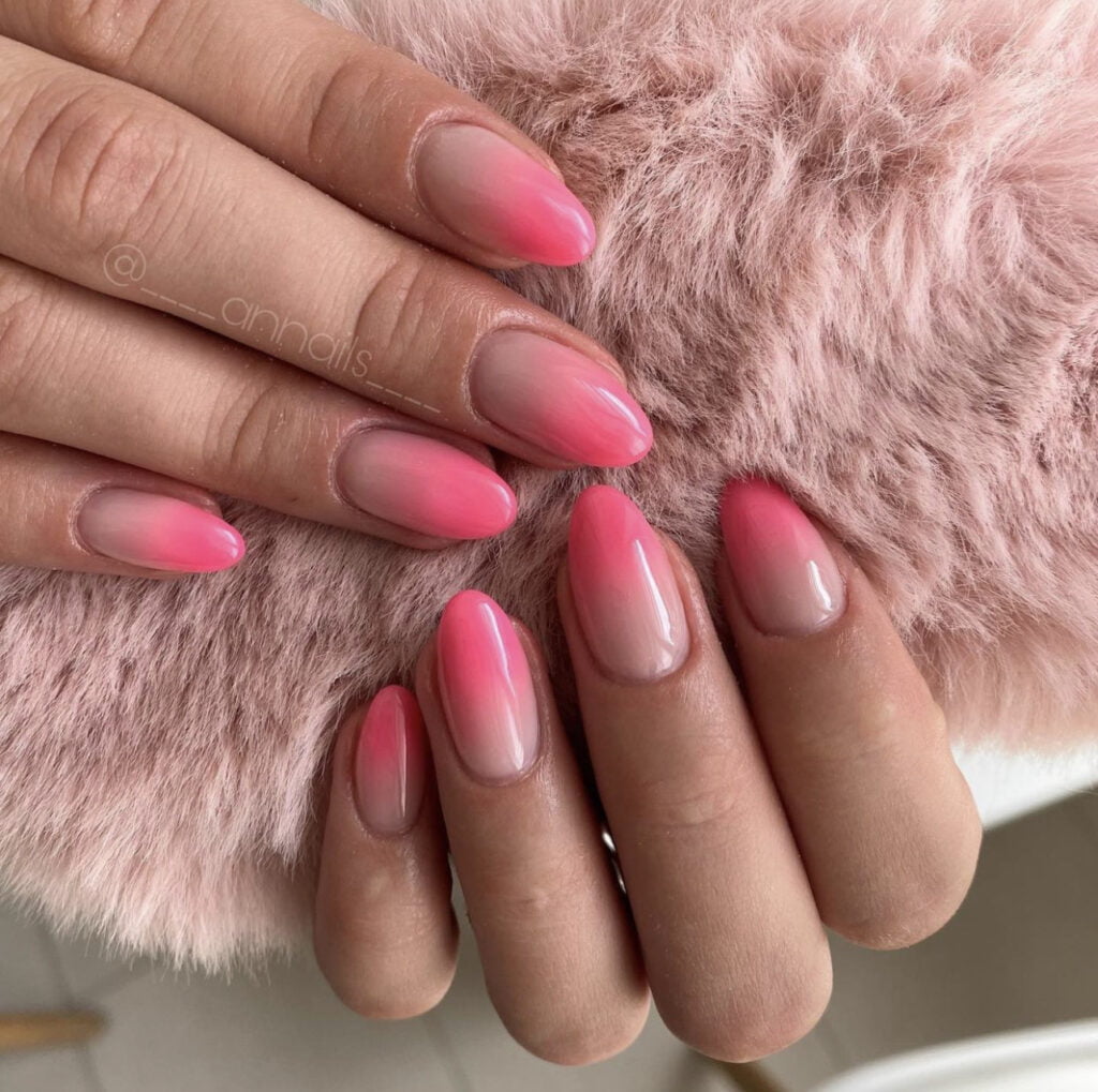 Pink Ombre Nails 