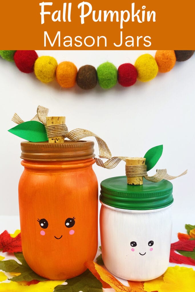 How to make a fall pumpkin mason jar craft