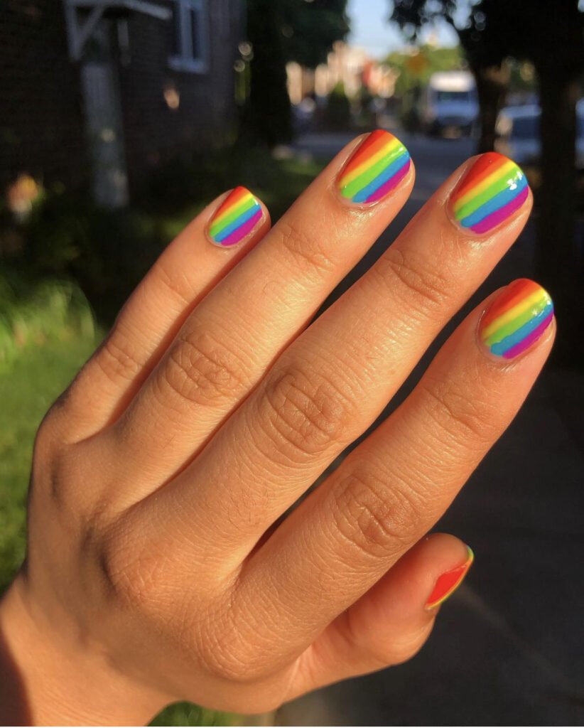 Pride Rainbow Nails